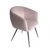 Homezia Pink Velvet Modern Dining Chair
