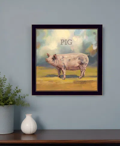 Homezia Piper The Pig Black Framed Print Wall Art