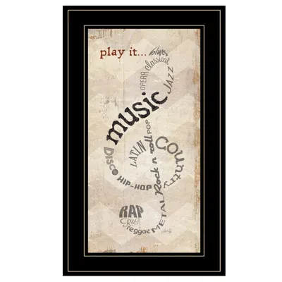 HOMEZIA PLAY IT 2 BLACK FRAMED PRINT WALL ART