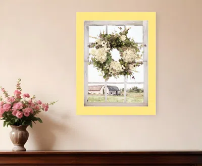 Homezia Pleasant View Framed Print Wall Art In Yellow
