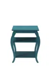 Homezia Pop Of Color Bow Leg Square End Or Side Table