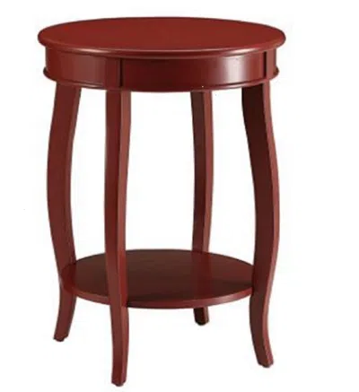 Homezia Pop Of Color Red Finish Side Table