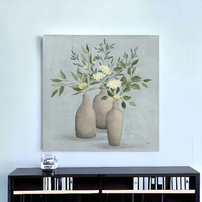 Homezia Pretty Bohemian Flowers In Ceramic Vases Unframed Print Wall Art