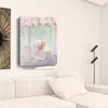 Homezia Pretty Pastel Pink Paris Unframed Print Wall Art
