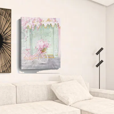 Homezia Pretty Pastel Pink Paris Unframed Print Wall Art