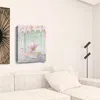 Homezia Pretty Pastel Pink Paris Unframed Print Wall Art
