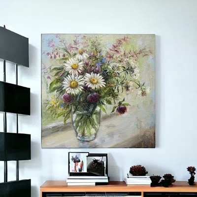 Homezia Pretty Vase Of Flowers Unframed Print Wall Art