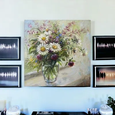 Homezia Pretty Vase Of Flowers Unframed Print Wall Art