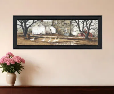 Homezia Puddle Jumpers 1 Black Framed Print Wall Art