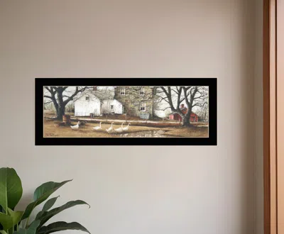 Homezia Puddle Jumpers 2 Black Framed Print Wall Art In Multi
