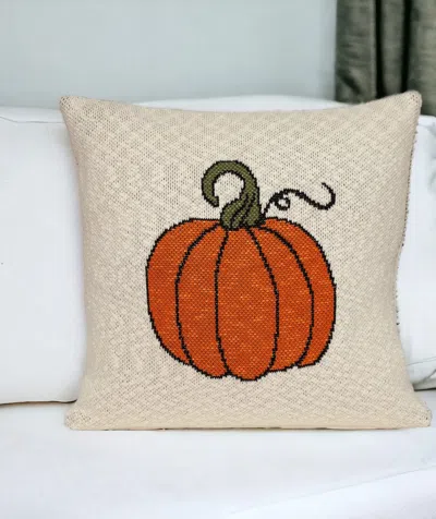 Homezia Pumpkin Silhouette Throw Pillow