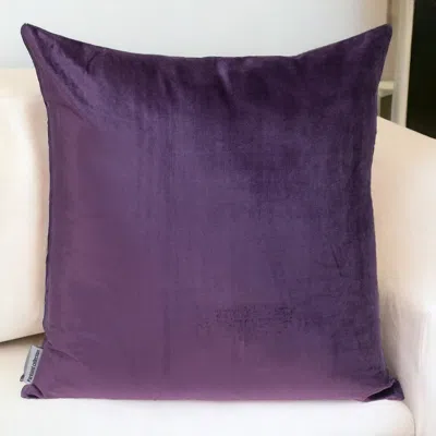 Homezia Purple And Dark Gray Dual Solid Color Reversible Throw Pillow