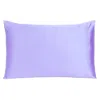 Homezia Purple Dreamy Set Of 2 Silky Satin Standard Pillowcases