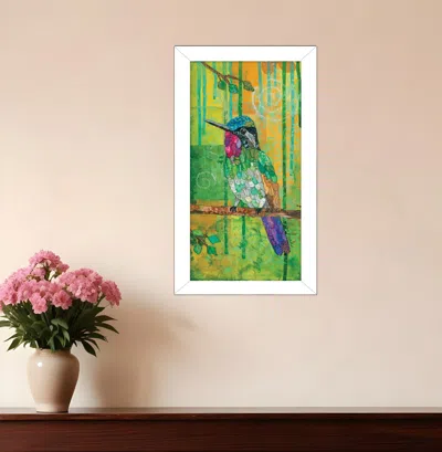 Homezia Purple Throated Mountain Gem White Framed Print Wall Art