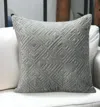 Homezia Quilted Charcoal Decorative Throw Pillow