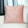 Homezia Quilted Pink Velvet Throw Pillow