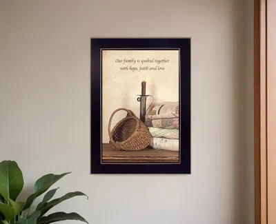 Homezia Quilted Together Black Framed Print Wall Art
