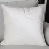 Homezia Quilted White Velvet Throw Pillow