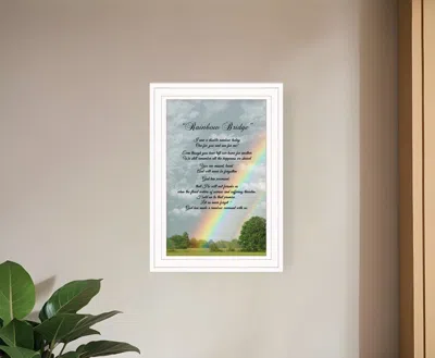 Homezia Rainbow Bridge 1 White Framed Print Wall Art