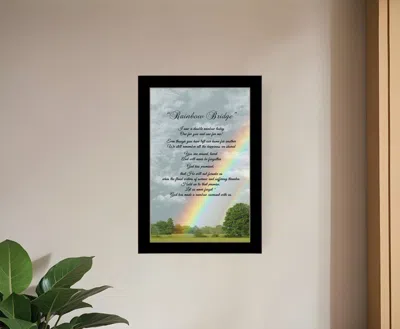 Homezia Rainbow Bridge Black Framed Print Wall Art