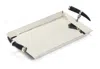Homezia Rectangular Stainless Steel Serving Tray In Multi