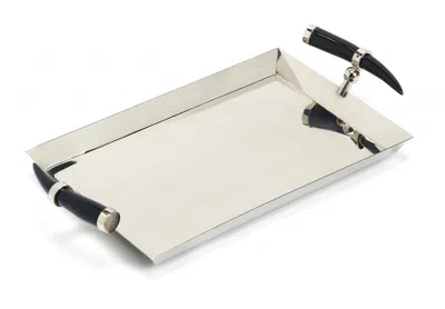Homezia Rectangular Stainless Steel Serving Tray In Multi