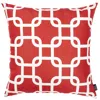 Homezia Red Lattice Decorative Throw Pillow Cover