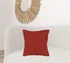 Homezia Red Nubby Textured Modern Throw Pillow