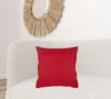 Homezia Red Solid Color Flange Edge Throw Pillow