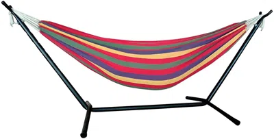 Homezia Regatta Stripe Two Person Hammock With Stand