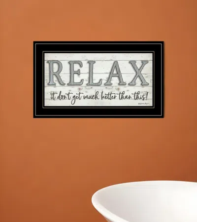 Homezia Relax 4 Black Framed Print Bathroom Wall Art