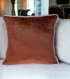 Homezia Reversible Gold And Brown Square Velvet Throw Pillow