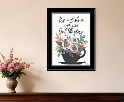 Homezia Rise And Shine 6 Black Framed Print Wall Art In Multi