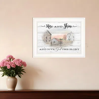 Homezia Rise And Shine 7 White Framed Print Wall Art