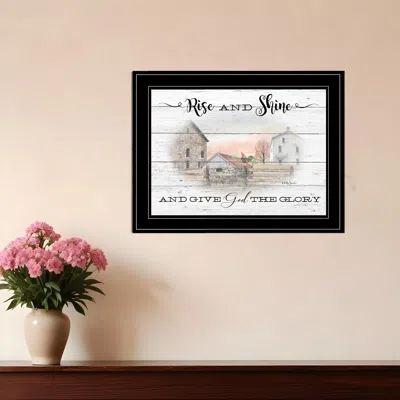 Homezia Rise And Shine 8 Black Framed Print Wall Art