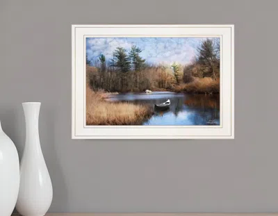 Homezia Riverside 1 White Framed Print Wall Art