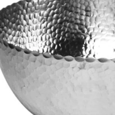 Homezia Round Scallop Edged Hammered Bowl In Multi