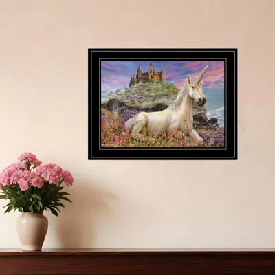 Homezia Royal Unicorn 3 Black Framed Print Wall Art
