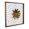 Homezia Rustic Black And Bronze 3d Floral Bloom Wall Art