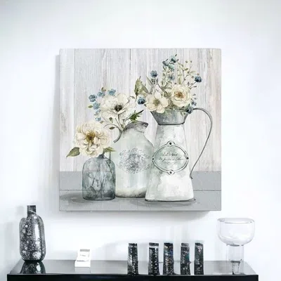 Homezia Rustic Flowers Unframed Print Wall Art In Multi