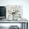 Homezia Rustic Grey Flowers Unframed Print Wall Art
