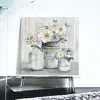 Homezia Rustic Grey Flowers Unframed Print Wall Art