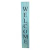 Homezia Rustic Light Aqua Blue Front Porch Welcome Sign