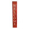 Homezia Rustic Red And White Front Porch Welcome Sign