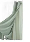Homezia Sage Green Modern Grid Shower Curtain And Liner Set