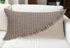 Homezia Sandy Beige Textured Throw Pillow