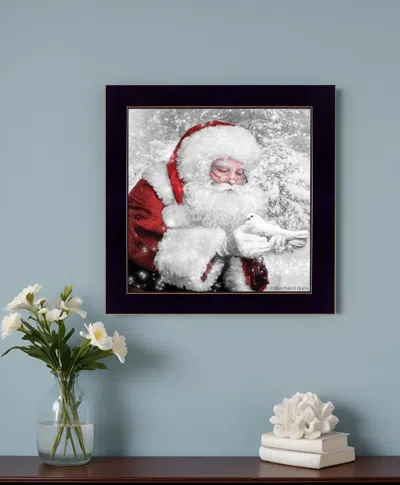 Homezia Santas Little Friends 1 Black Framed Print Wall Art