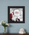Homezia Santas Little Friends 4 Black Framed Print Wall Art