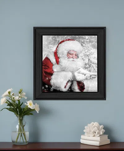 Homezia Santas Little Friends 4 Black Framed Print Wall Art