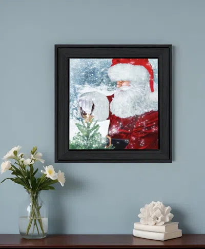 Homezia Santas Tree Star 2 Black Framed Print Wall Art
